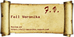 Fell Veronika névjegykártya